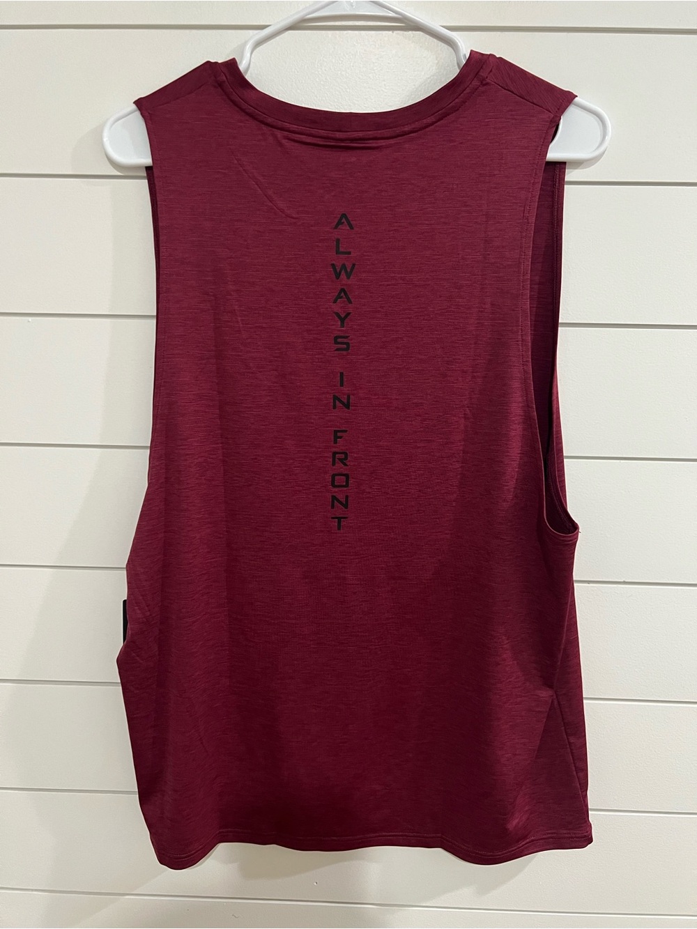 TYR Maroon Muscle Tank with Black Logo - Picture 2 of 4